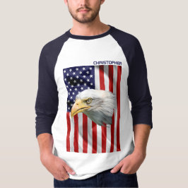 Beobachter amerikanischer Adler, US-Flagge, Patrio T-Shirt