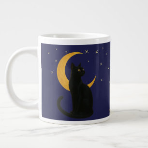 Beobachter der Nacht - Halloween-Schwarze Katze Jumbo-Tasse