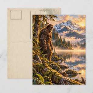 Beobachter in der Bigfoot-Olympics-Postkarte Postkarte