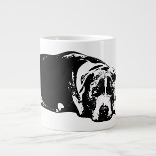 Beobachterische Pitbull Mix Monochrome Tasse
