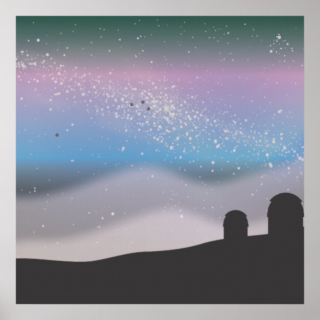 Beobachtung der Sterne Poster (Vorne)