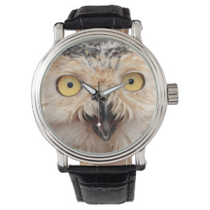 Beobachtung junger Schneeeulen Armbanduhr