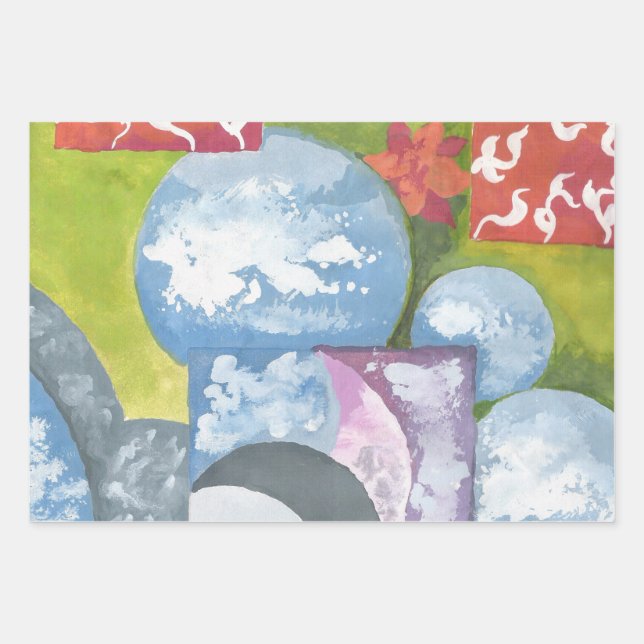 Beobachtung von Folk Art von AnyaC Geschenkpapier Set (Vorderseite)