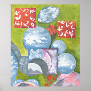 Beobachtung von Folk Art von AnyaC Poster