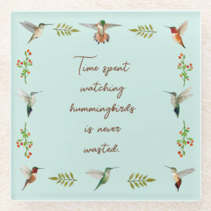 Beobachtung von Hummingvögeln Glasuntersetzer