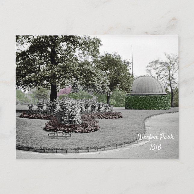 Beobachtungsstelle Weston Park Sheffield England 1 Postkarte (Vorderseite)