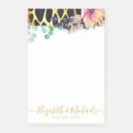 BEORGANISIERT unsere Liebe Story Leopard Print Gol Post-it Klebezettel