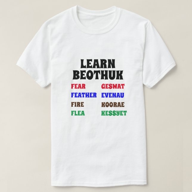 Beothuk lernen | Angst, Federn, Feuer, Flea T-Shirt (Design vorne)