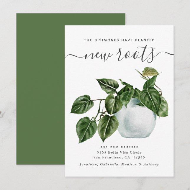 Bepflanzte neue Pflanze Wasserfarbe Bewegung Ankündigung (Vorne/Hinten)