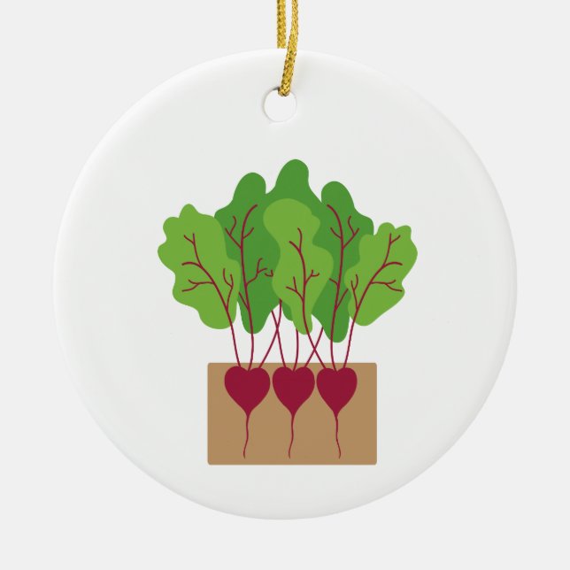 Bepflanzte Rüben Keramik Ornament (Vorne)