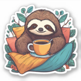 Bequem Platz mit Kaffee wasserdicht Aufkleber