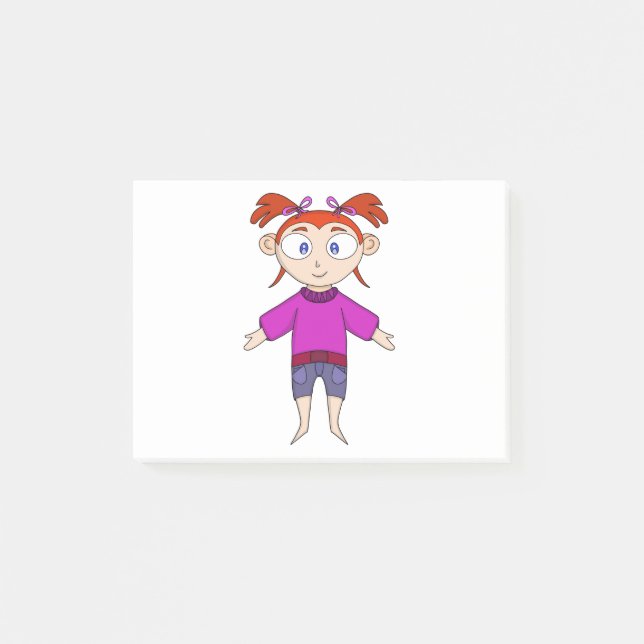 Bequeme Kleidung und Schwänze für Mädchen Post-it Klebezettel (Vorderseite)