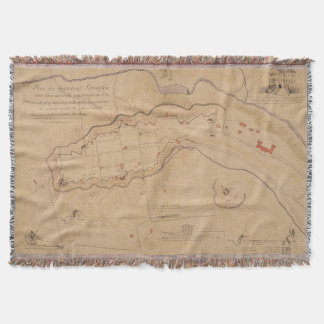 Bequemer Wurf mit Lexington 1775 Verteidigungsplan Decke