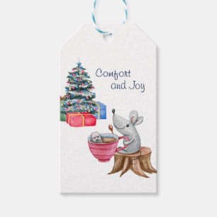 Bequemes und fröhliches Mouse-Geschenk-Tag Geschenkanhänger