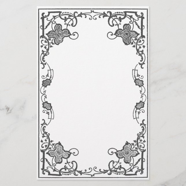 Beränderte Rose (Schnee) Briefpapier (Vorderseite)