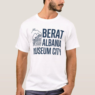 Berat Albanien Minimalistisches Osmanisches Stadt T-Shirt