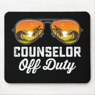 Berater außer Dienst Sonnenbrille letzter Schultag Mousepad
