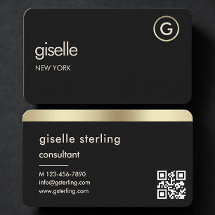 Berater Black Gold QR Code Visitenkarte