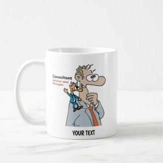 Berater Cartoon Kaffeetasse