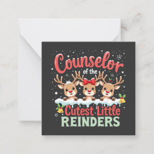 Berater der Niedlichen kleinen Rentiere Weihnachte Mitteilungskarte