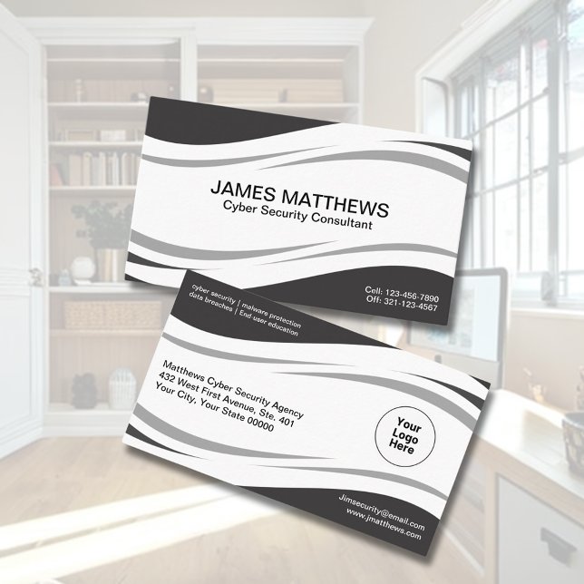 Berater für berufliche Computersicherheit Visitenkarte (Our professional cybersecurity business cards are designed to help you stand out from the crowd. )