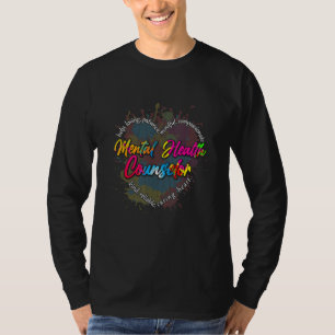 Berater für psychische Gesundheit Herz-Bewusstsein T-Shirt