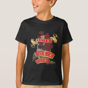 Berater für psychische Gesundheit in den Schädel u T-Shirt