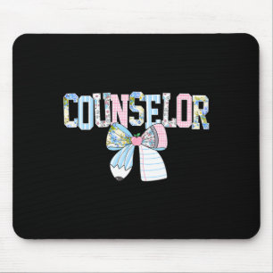Berater Lehrer Kokette Schleife zurück zur Schule Mousepad