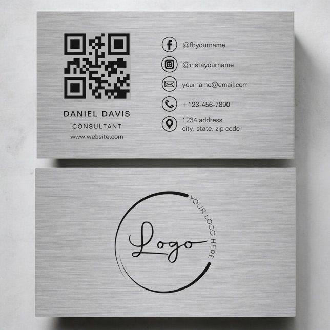 Berater Metall QR Code Visitenkarte (Von Creator hochgeladen)
