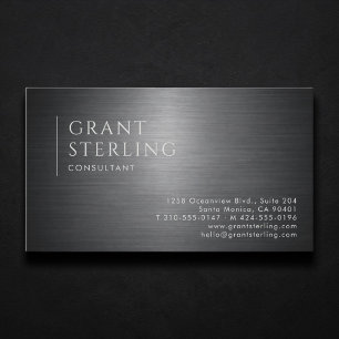 Berater Metallisch Professional Visitenkarte