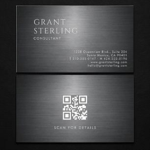 Berater Metallischer QR-Code Visitenkarte