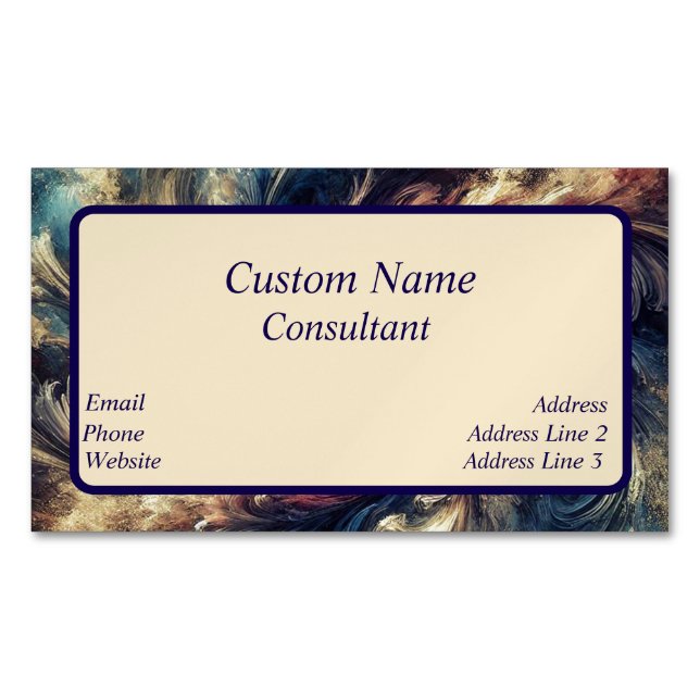 Berater Moderne Abstrakte Kunst Magnetische Visitenkarte (Vorderseite)