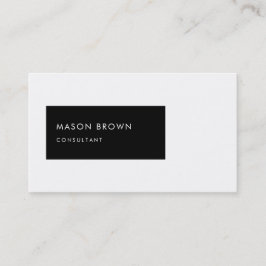 Berater Profi Modern Black Rectangle Visitenkarte