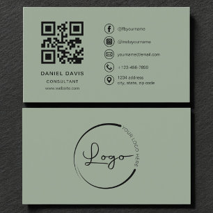 Berater Smaragdgrün Logo QR Code Visitenkarte