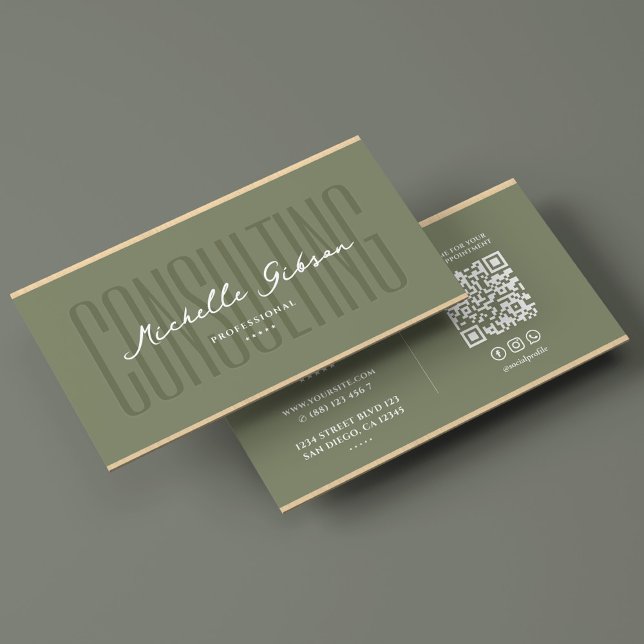 Beraterberatung Sage Elegante Visitenkarte (Consultant Counselor Consulting Sage Elegant Business Card
)