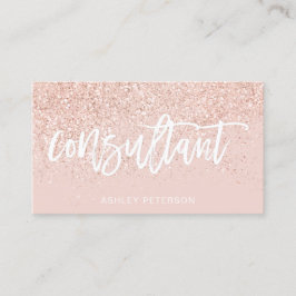 Beratertypografie Rose Gold Glitzer rot Rosa Visitenkarte