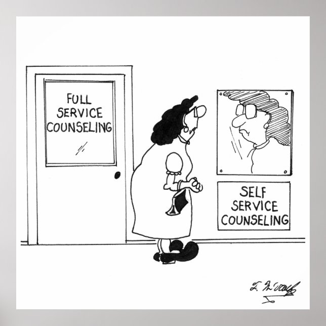 Beratung Cartoon 4967 Poster (Vorne)