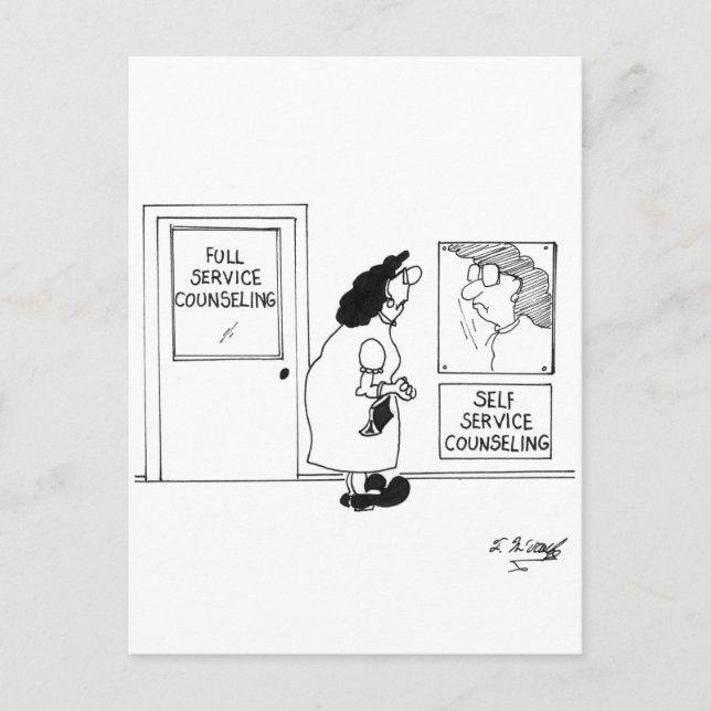 Beratung Cartoon 4967 Postkarte (Vorderseite)