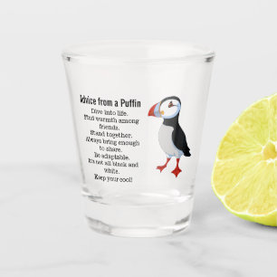 Beratung durch ein Puffin-Design Schnapsglas