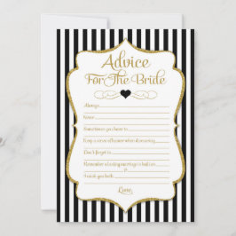 Beratung für das Bride Black Gold Brautparty Spiel Hinweiskarte