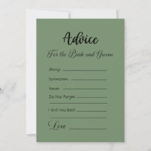 Beratung für die Braut und die Körperhaltung Grün Einladung