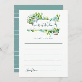 Beratung für Mama Babydusche mit Aquarellfarben Einladung