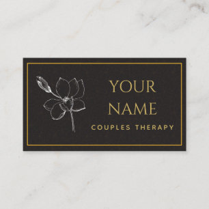 Beratung Gezeichnet Naturpsychologe Dark Brown Visitenkarte