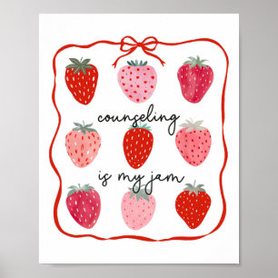 Beratung ist mein Ding Strawberry Beraterin Mental Poster