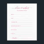 Beratung und Wünsche<br><div class="desc">Diese einfachen, in Rose rosa und weiß, modernen, minimalistischen, handgeschriebenen Skript-Advice & Wishings-Blätter sind ideal für Brautparty-, Probe- oder Hochzeitsgäste, die sich für das glückliche Paar ausfüllen. Die Menschen werden die Liebe haben, die Anweisungen zu bekommen - sie machen es so einfach, liebende Ratschläge und gute Wünsche verlassen. Sie werden...</div>