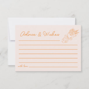 Beratung und Wünsche aus dem Brautparty Markt Mitteilungskarte