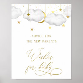 Beratung und Wünsche Baby Dusche Unterschrift Poster