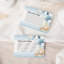 Beratung und Wünsche Blue Baby Shower Card Mitteilungskarte