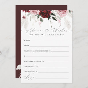 Beratung und Wünsche für das Brautparty von Braut Hinweiskarte