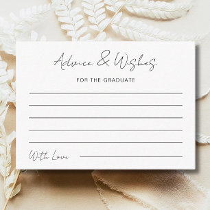 Beratung und Wünsche für die Graduate Graduate Par Mitteilungskarte